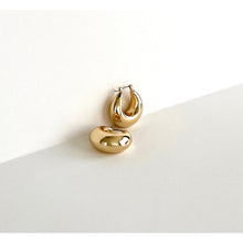 Load image into Gallery viewer, Wide Gold Latch Hoop Earrings
