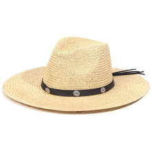 Load image into Gallery viewer, Straw Studded Tassel Hat
