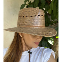 Load image into Gallery viewer, Brown Palma Hat w/ Pull Springs

