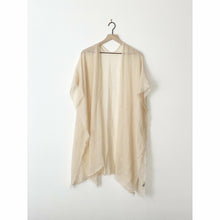 Load image into Gallery viewer, Lightweight Beige Sheer Cotton Kimono
