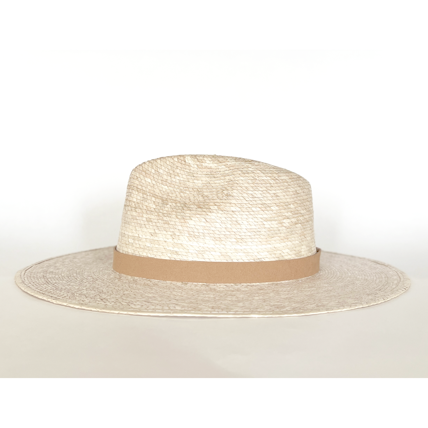 Natural Palma Leather Strap Hat