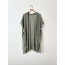 Load image into Gallery viewer, Lightweight Sheer Olive Green Cotton Kimono
